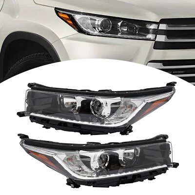 For 2017 2018 2019 Toyota Highlander w/ LED DRL Projector Headlights Headlamps Foto 1 de 4