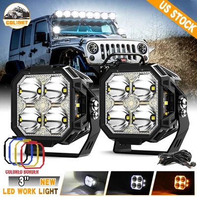 COLIGHT 3" inch LED Pods Work Light Bar Spot Beam Driving Fog Offroad SUV Truck - Image 1 of 4