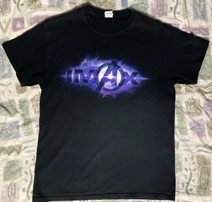 Avengers Endgame MCU IMAX Movie Promo Shirt Sz Medium Black Used Great Condition - Picture 1 of 3