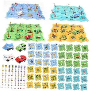 Puzzle Racer Kids Car Track Set, Kids Toys Boys 3-5, Toys for 2 3 4 5 4 Themes - Picture 1 of 7