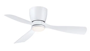 Fanimation Klinch 44" LED Indoor Ceiling Fan in Matte White with Opal Frosted - Picture 1 of 1