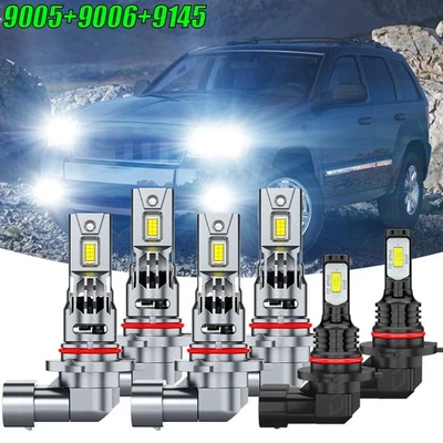 Faro LED Hi-Lo para Jeep Grand Cherokee 2005-2010 6000K 6x + faros antiniebla Foto 1 de 4