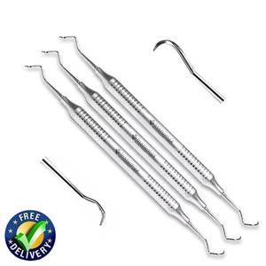 Escalador de hoz 204S 3 piezas instrumentos dentales de mano profesional selección periodontal higiene - Imagen 1 de 5