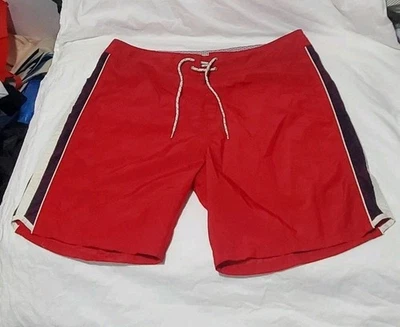 Pantalones Cortos Polo Deportivos Ralph Lauren De Colección Para Hombre XL ROJO Nylon Cordón Cintura 38 Foto 1 de 4