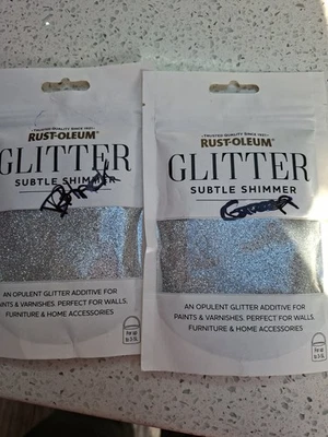 Rust-Oleum Subtle Shimmer Silver Paint Glitter  70g X 2 - Image 1 of 4