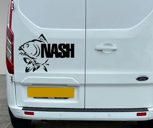 Adesivo decalcomania Nash pesca carpa per auto furgone paraurti caravan esca taglia XL - Foto 1 di 2