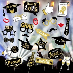 25pcs Class of 2025 2025 Photo Booth Props  For Graduation Season Party - Picture 1 of 12