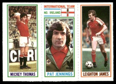 1981 Topps English League EPL Leighton James/Pat Jennings/Mickey Thomas Swansea - Image 1 of 2
