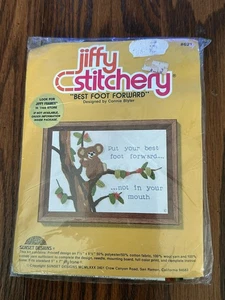 Jiffy Stitchery 621 Best Foot Forward Embroidery Kit Koala Bear Connie Blyer - Picture 1 of 2