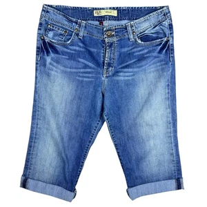 Pantalón capri de mezclilla azul elástico talla 33 BKE Wendi Capri Jeans para mujer - Imagen 1 de 11