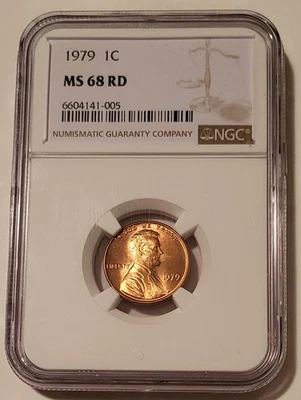1979 Lincoln Memorial Cent MS68 RED NGC Rare High-Grade - Image 1 of 4
