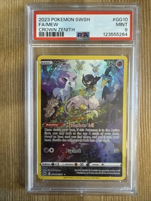 Mew - GG10/GG70 - Full Art Holo Rare Crown Zenith - Pokemon Card - PSA 9 - Image 1 of 2