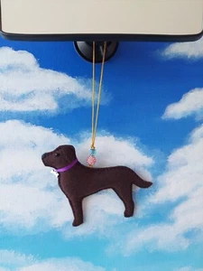 Labrador Retriever Car Pendant Rear View Mirror Hanging Ornament Car Charm Gift - Picture 1 of 2