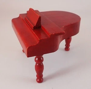 Strombecker Red Baby Grand Piano 1:16 dollhouse Wood - Picture 1 of 4