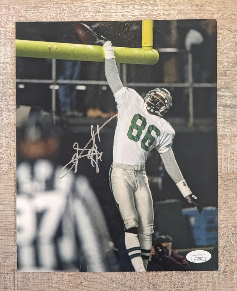 Foto en papel firmada por Fred Barnett de los Philadelphia Eagles 8x10 certificado de autenticidad JSA Foto 1 de 1