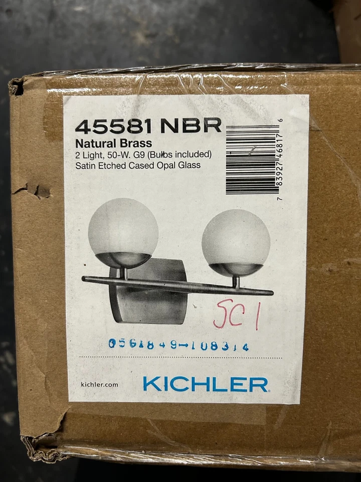 Jasper 2 Light Bathroom Vanity by Kichler 45581NBR