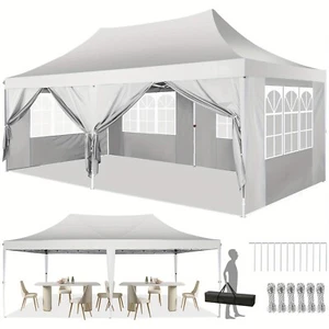 Carpa carpa gazebo 10'x20' pop up toldo boda comercial resistente paredes laterales~ - Imagen 1 de 38