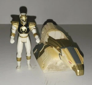 MIGHTY MORPHIN POWER RANGER 4" WHITE ACTION FIGURE & FALCON 1995 SABAN McDONALDS - Photo 1/5