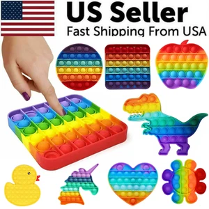 Popit Fidget Toy Push Bubble Sensory Stress Relief Kids Family Games Square Game - Picture 1 of 21
