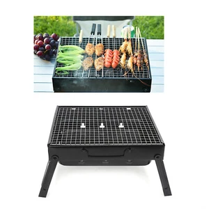 Foldable Compact Barbecue BBQ Grill Charcoal Stove Shish Kabob Camping Cooker US - Picture 1 of 10
