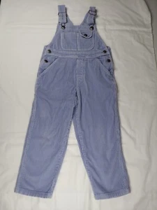 Vintage L.L Bean Periwinkle Wide Wale Corduroy Girls’ Overalls, Size XS 6 0HL31 - Picture 1 of 6