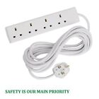 UK Extension Lead Cable Electric Mains Power 4 Gang Way 2M Plug Socket 13 AMP