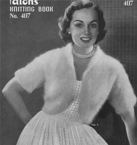 1950's SHORT SLEEVED BOLERO - COPY Ladies Knitting Pattern - Picture 1 of 1