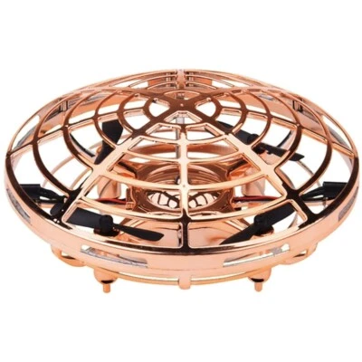 AMEWI - Mini UFO Drohne - interaktive Drohne - LEDs - Gestensteuerung - gold - Bild 1 von 3
