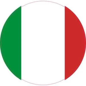 4X4 Round Italy Flag Sticker Vinyl Travel Vehicle Decal Stickers Car Cup Decals - Picture 1 of 1