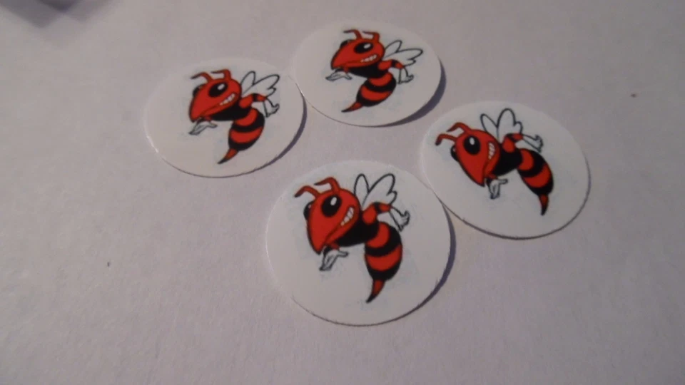 Imágenes de tapa de botella precortada de una pulgada avispón rojo y negro envío gratuito Foto 1 de 1