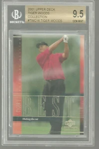 2001 UPPER DECK Tiger Woods Collection #TWC16 BGS 9.5 GEM MINT 10 + ROOKIE RC - Picture 1 of 2