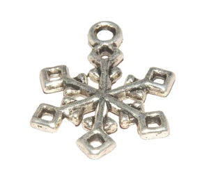 Schneeflocke #8 Charm Tibetisches Silber J1295 - Bild 1 von 4