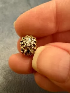 Original Pandora 14kt Gold Floral Brillanz Durchbrochen Charm 750836CZ - Bild 1 von 7