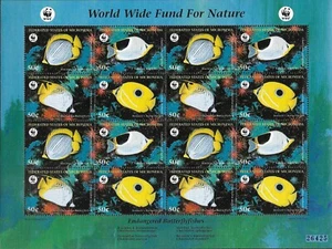 MICRONESIA - 1997 MNH "WWF - BUTTERFLY Fishes" Souvenir Sheet !!!! - Picture 1 of 1