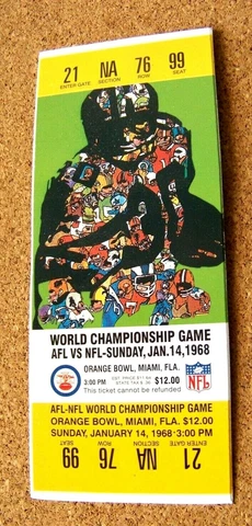 SB Super Bowl 2 II replica commemorative ticket GB Packers Raiders w/ score Cover