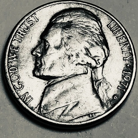 1971 D Jefferson nickel circulated folder filler FREE SHIPPING Cover