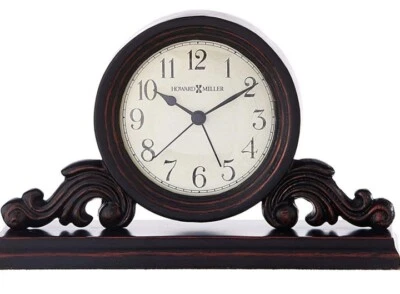 Howard Miller Bishop Tabletop Mantel Clock Alarm Clock Wood Scroll Base NEW - Image 1 of 4