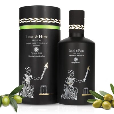 Laurel & Flame Premium Olympia PGI Organic Extra Virgin Olive Oil, 500 ml - Image 1 of 4