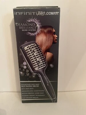 Conair BC7N Infiniti PRO Diamond Brilliance Hot Paddle Brush - Black - Image 1 of 2