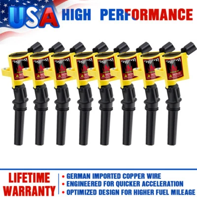 Set Of 8 Ignition Coils For Mercury Mountaineer Grand Marquis V8 DG508 2000-2004 - Image 1 of 4