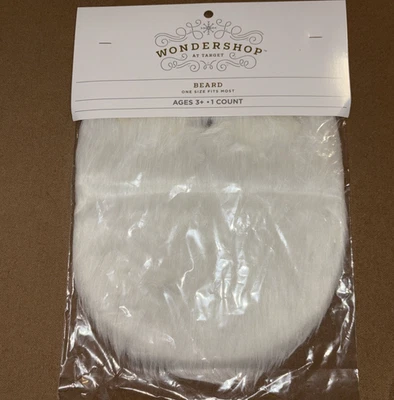  Wondershop at Target белая борода/усы Санта Рождество борода из искусственного меха - Изображение 1 из 4