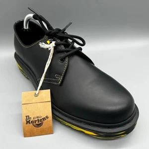 Dr. Martens 1461 Marbled Sole Black Leather Lace Up Shoes Mens Uk 8 Eu 42 - Picture 1 of 8