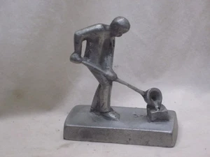 vintage smelter smelting statue foundry factory worker pouring molten metal art - Picture 1 of 10