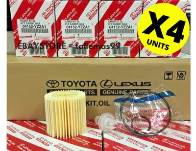GENUINE TOYOTA LEXUS SCION OIL FILTER SET OF 4 OEM FAST SHIPPING 04152-YZZA1 Foto 1 de 4
