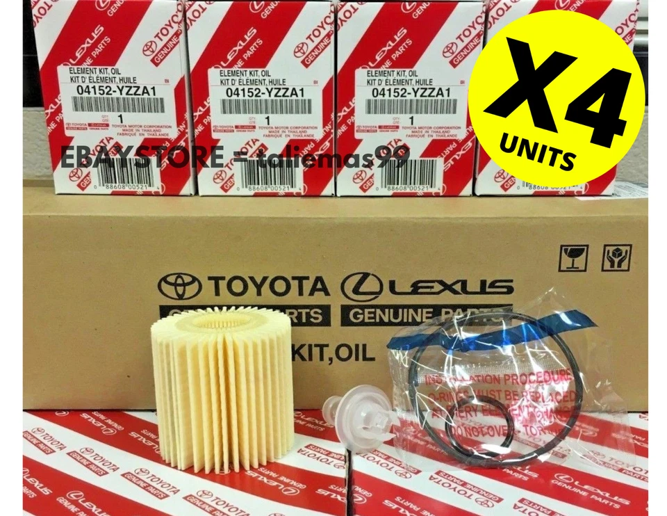 GENUINE TOYOTA LEXUS SCION OIL FILTER SET OF 4 OEM FAST SHIPPING 04152-YZZA1 Foto 1 de 4