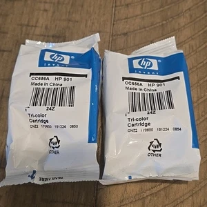 HP 901XL 901 Tri-Color Patrone Tinte Original OEM Set 2 Neu Versiegelt - Bild 1 von 2