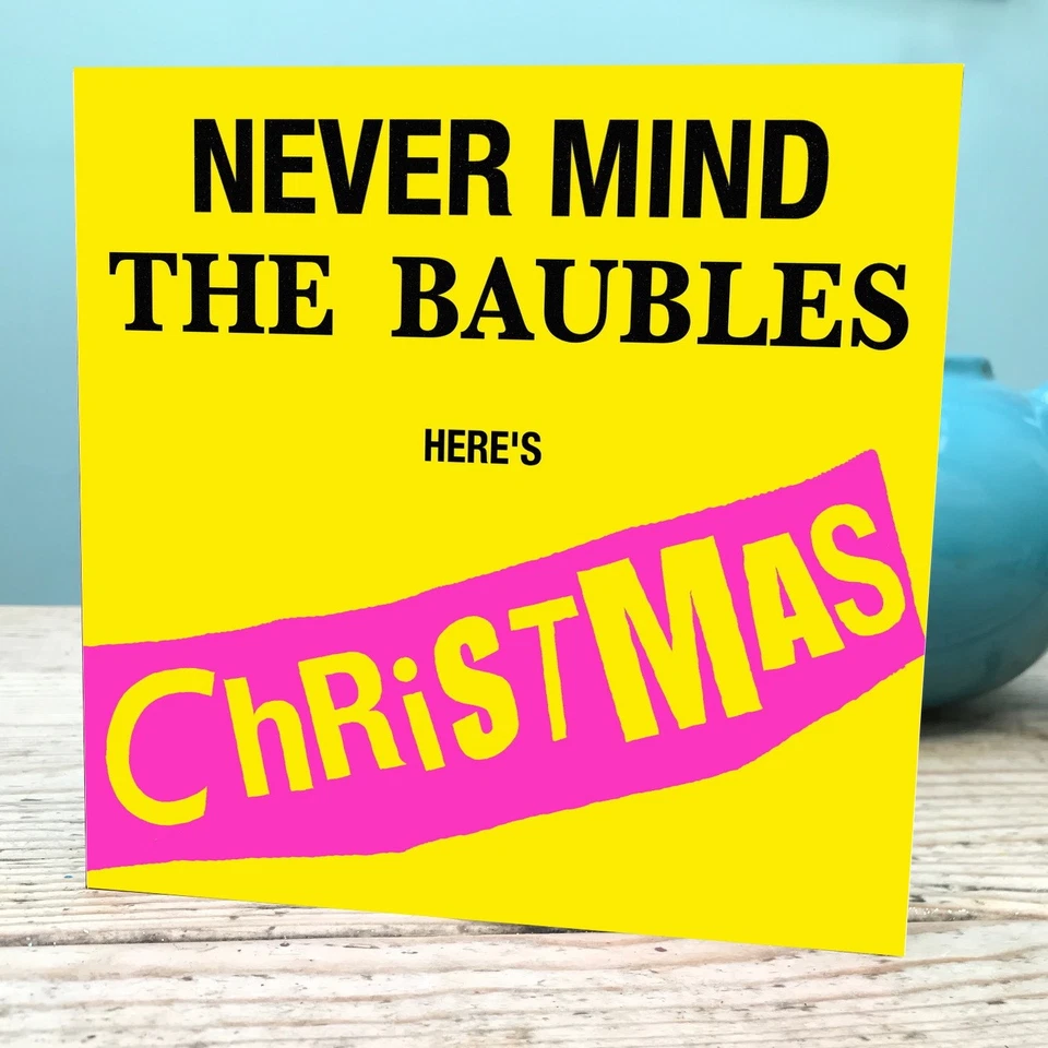 Punk Fan Christmas card 148cm sq folding with envelope. .