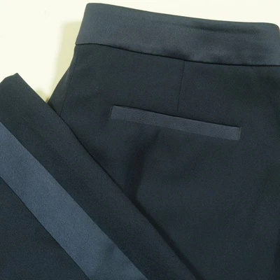 Boden Culotte Cropped Pants Womens 8 Blue Wide Leg Side Stripe - Image 1 of 4