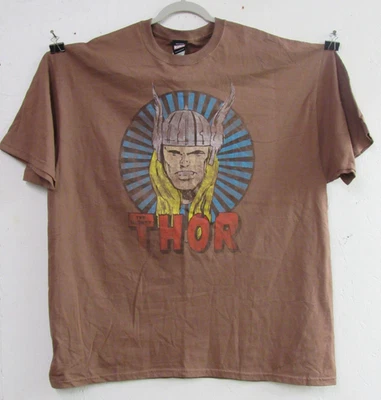 Camiseta Mad Engine Marvel Thor Gráfica 2XL Marrón Nueva Con Etiquetas HH665 Foto 1 de 4