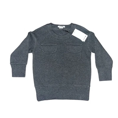 Sudadera pulóver texturizada manga 3/4 gris para mujer LACOSTE Foto 1 de 2